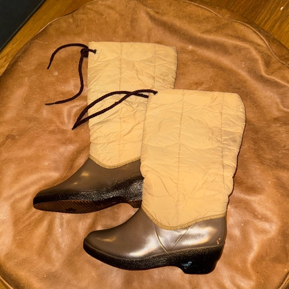 Vintage women’s Rain snow winter boots moulded construction USA UK 5 US 7 - Picture 2 of 6